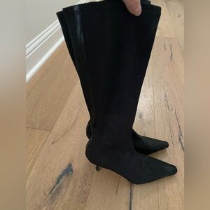 White House Black Market Black Heeled Boots